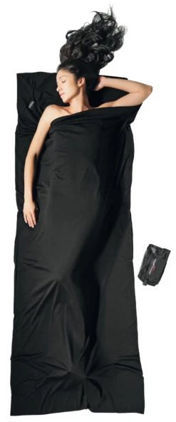 Cocoon TravelSheet Merino Wol, Zwart