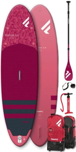 Fanatic Diamond Air SUP Package 10'4" Inflatable SUP With Paddle And Pump
