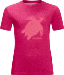 Jack Wolfskin Ocean Turtle SS Shirt Kinderen, Roze