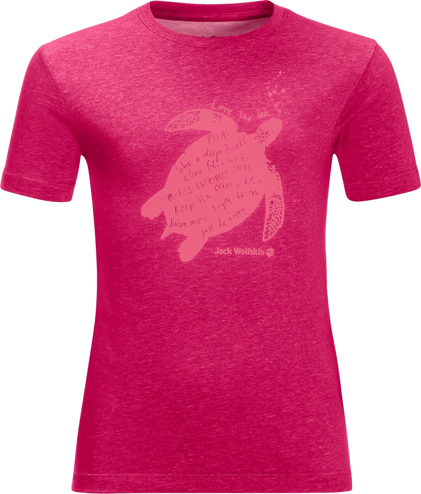 Jack Wolfskin Ocean Turtle SS Shirt Kinderen, roze Jack Wolfskin Ocean Turtle SS Shirt Kinderen, Roze -Kampeer Sport Winkel jack wolfskin ocean turtle ss shirt kids orchid 1