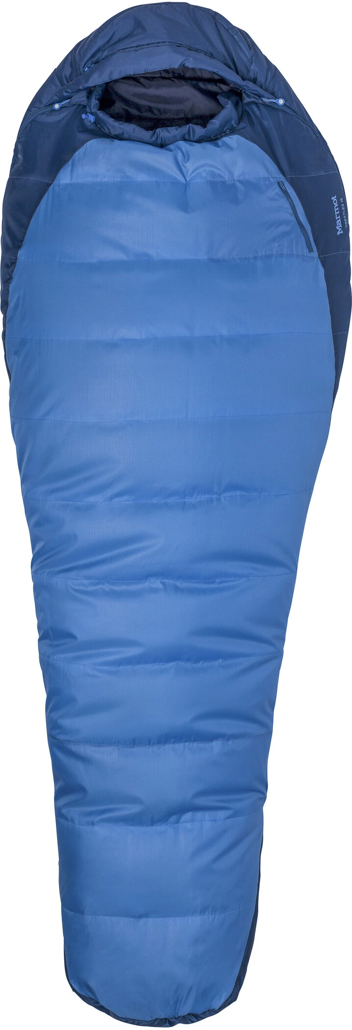 Marmot Trestles Elite Plus 15 Slaapzak en Inlet regelmatig, blauw Marmot Trestles Elite Plus 15 Slaapzak En Inlet Regelmatig, Blauw -Kampeer Sport Winkel marmot trestles elite eco 15 sleeping bag regular clear blue classic blue 1