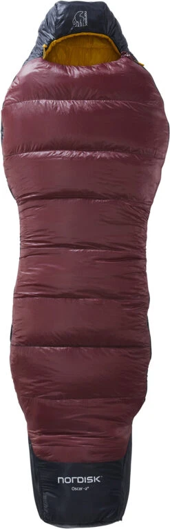 Nordisk Oscar -2° Curve Slaapzak L, Zwart/rood