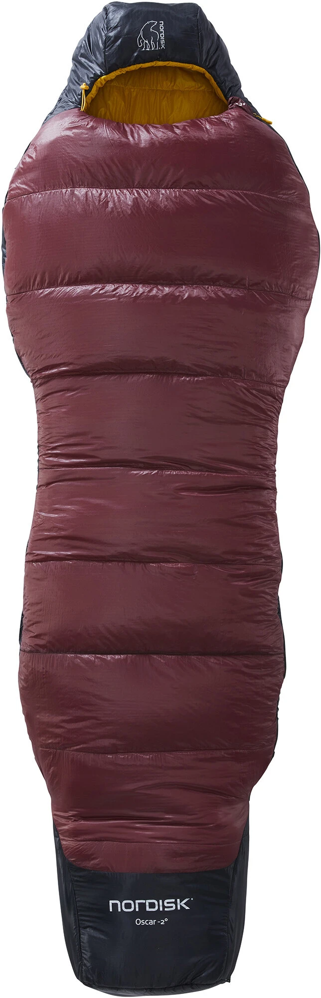 Nordisk Oscar -2° Curve Slaapzak L, zwart/rood Nordisk Oscar -2° Curve Slaapzak L, Zwart/rood -Kampeer Sport Winkel nordisk oscar 2 curve sleeping bag l rio red mustard yellow black 1