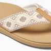 Reef Reef Ortho Woven Flips Dames, Wit/bruin
