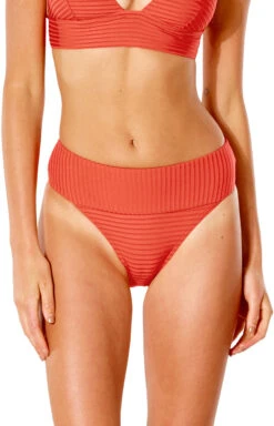 Rip Curl Premium Surf High Waist Cheeky Dames, Rood
