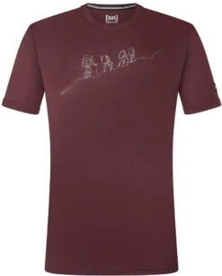 Super.natural Hiking Tee Heren, Rood
