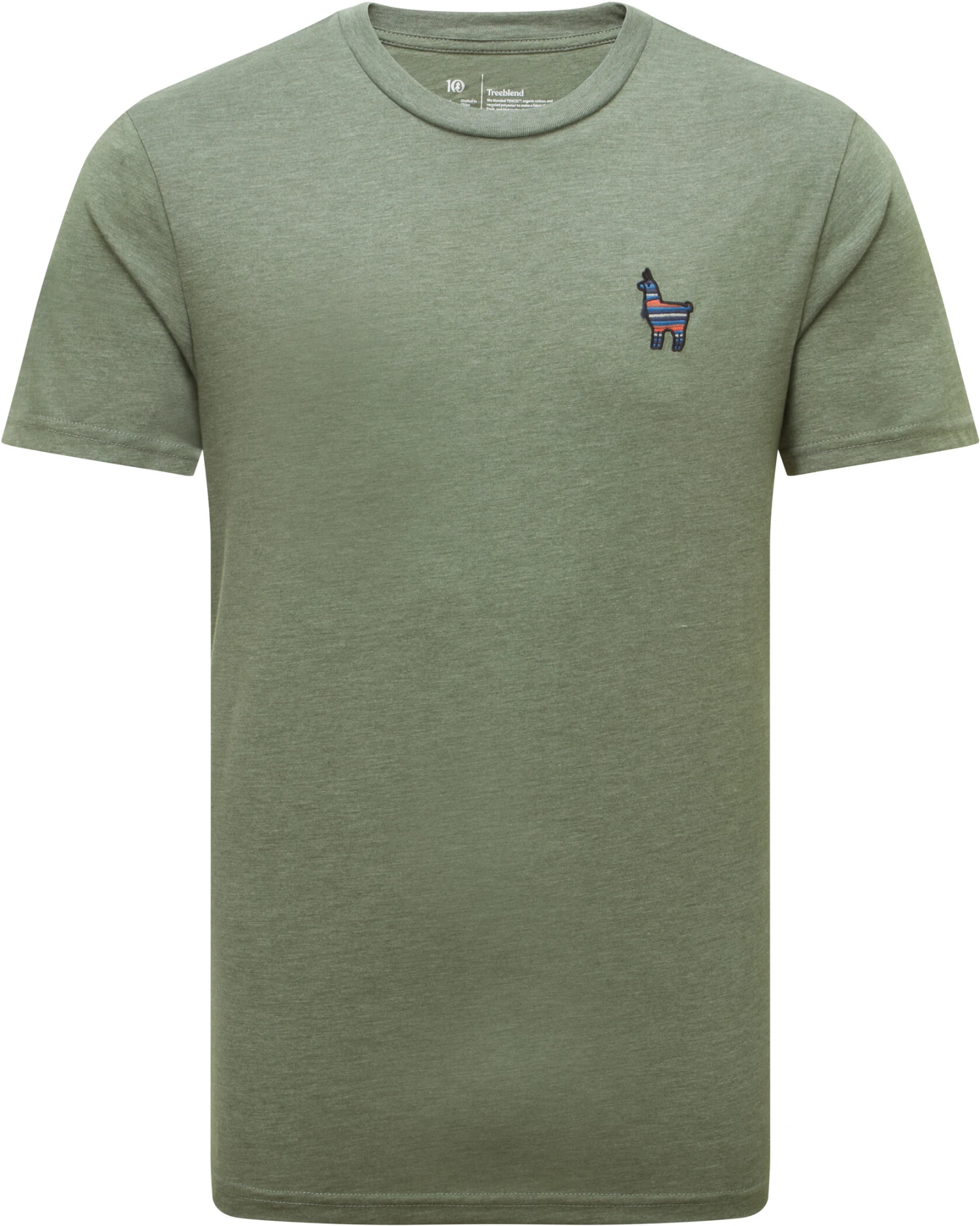 tentree Peru Embroidered Llama T-shirt Heren, groen Tentree Peru Embroidered Llama T-shirt Heren, Groen -Kampeer Sport Winkel tentree peru embroidered llama t shirt men agave green 1