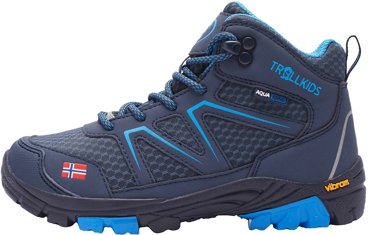 TROLLKIDS Skarvan Hiker Midden schoenen Kinderen, blauw TROLLKIDS Skarvan Hiker Midden Schoenen Kinderen, Blauw -Kampeer Sport Winkel trollkids skarvan hiker mid shoes kids navy medium blue 1